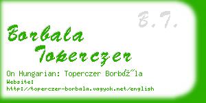 borbala toperczer business card